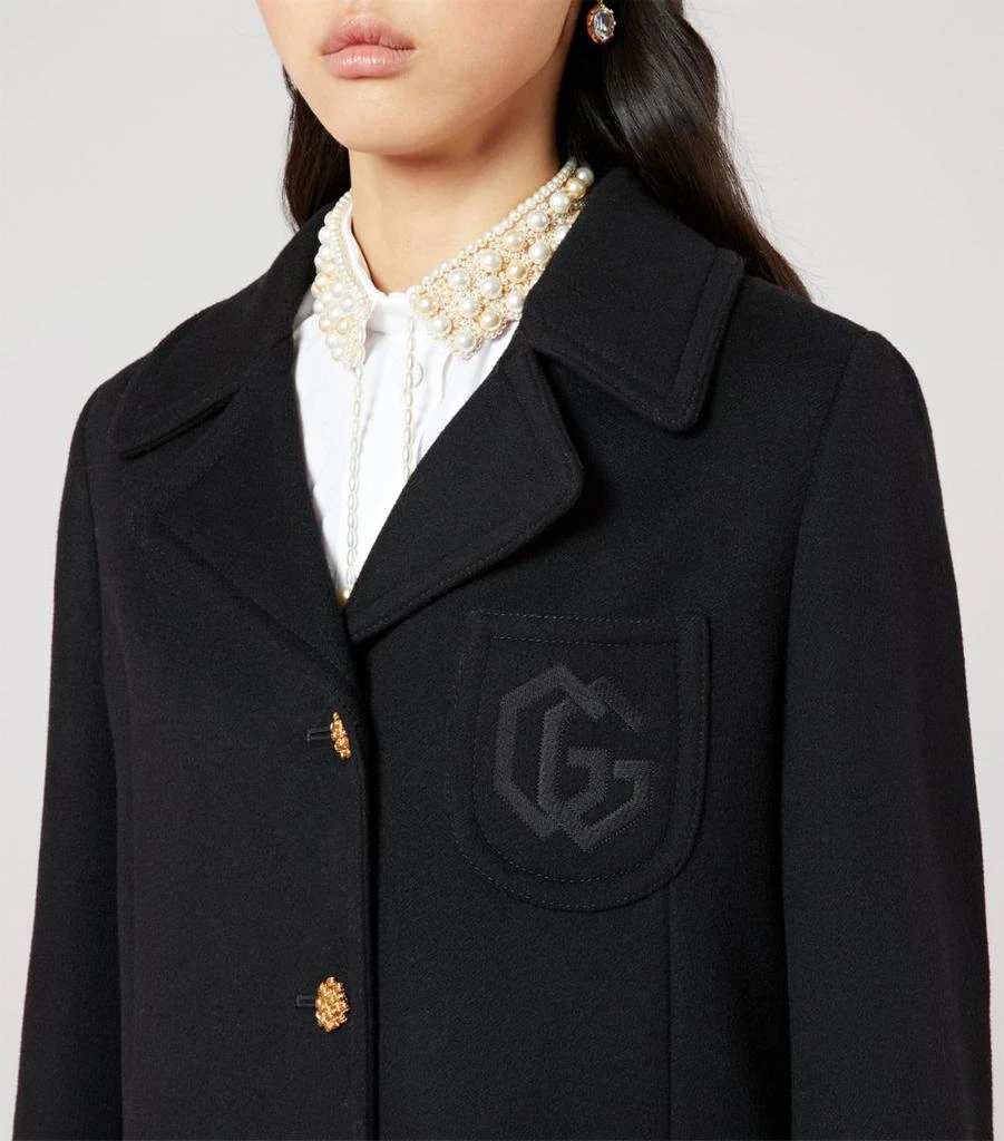 商品Gucci|Double G Embroidered Coat,价格¥26885,第4张图片详细描述