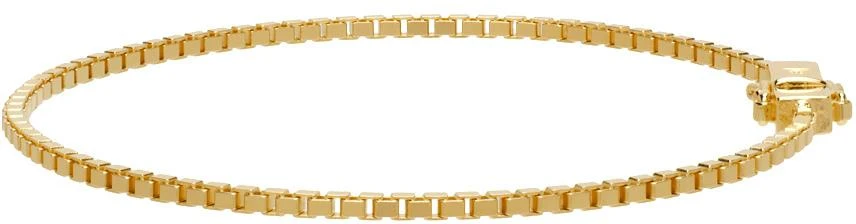 商品Tom Wood|Gold Medium Square Bracelet,价格¥552,第3张图片详细描述