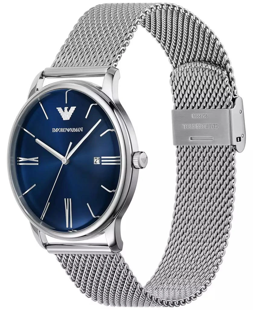 商品Emporio Armani|Men's Stainless Steel Mesh Bracelet 42mm,价格¥1682,第2张图片详细描述