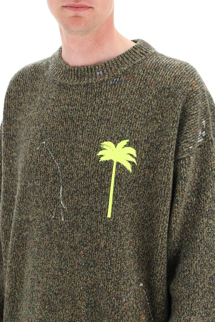 商品Palm Angels|PAINTED PALM TREE SWEATER,价格¥4300,第5张图片详细描述