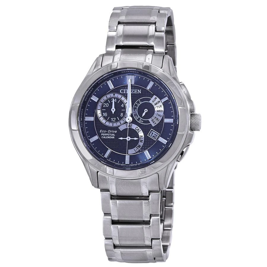 商品Citizen|Eco-Drive Perpetual GMT Blue Dial Men's Watch BL8160-58L,价格¥2047,第1张图片