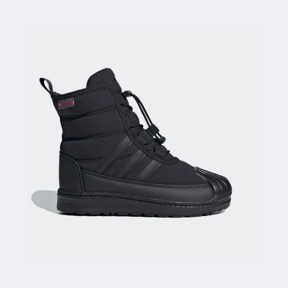 商品Adidas|【Brilliant|包邮包税】阿迪达斯 SUPERSTAR 360 BOOT 儿童  靴子 棉靴  ID9723 CBLACK/CBLACK/CBLACK,价格¥745,第1张图片