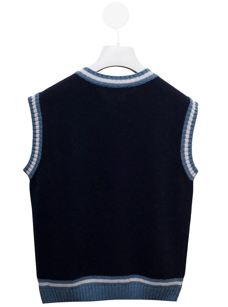 商品Emporio Armani|Blend Wool Blue Gilet Boy  Kids,价格¥1175,第2张图片详细描述