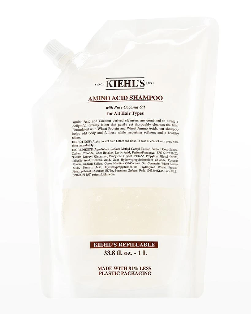 商品Kiehl's|33.8 oz. (1L) Amino Acid Shampoo Refill Pouch,价格¥525,第1张图片