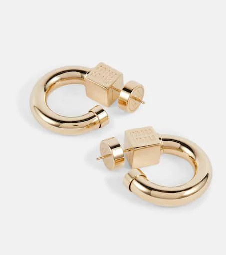 商品Miu Miu|Logo圈形耳环,价格¥6064,第4张图片详细描述