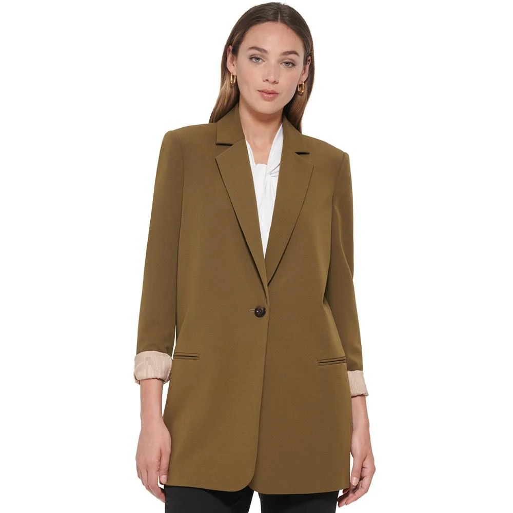 商品Tommy Hilfiger|Women's Notched Collar One-Button Blazer,价格¥318,第1张图片