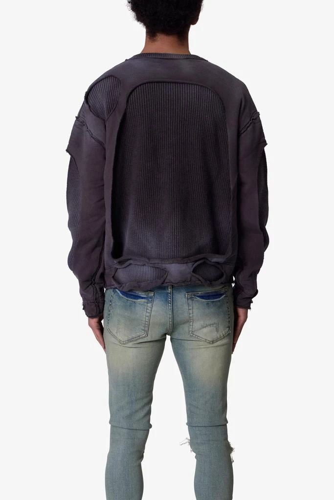商品MNML|Dug Up Distressed Sweater - Charcoal Grey,价格¥542,第4张图片详细描述