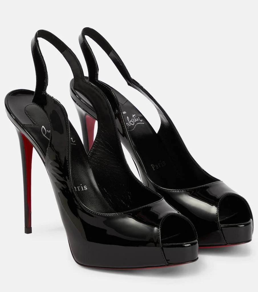 商品Christian Louboutin|Hot Chick patent leather slingback pumps,价格¥7214,第1张图片