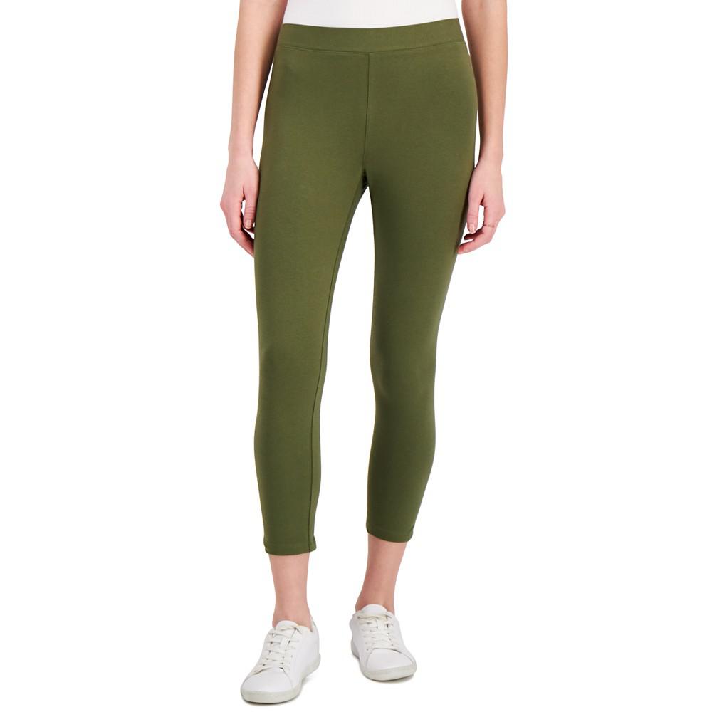 Petite Mid-Rise Basic Capri Leggings, Created for Macy's商品第1张图片规格展示