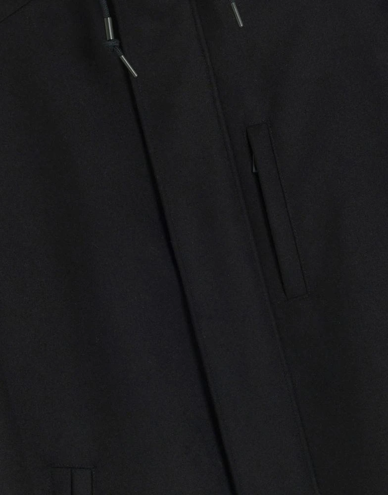 商品River Island|River Island Regular fit wool blend parka coat in black,价格¥1166,第4张图片详细描述