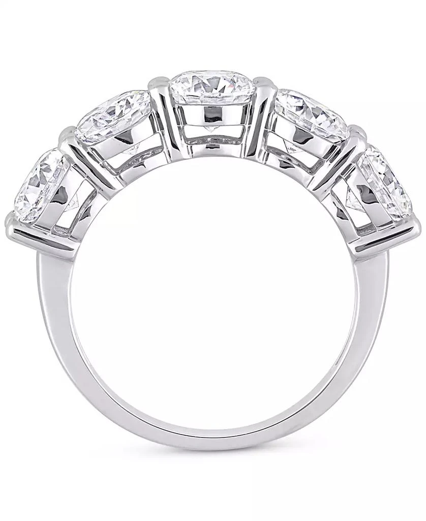 商品Macy's|Moissanite Five Stone Anniversary Band (4 ct. t.w.) in 10k White Gold,价格¥5834,第5张图片详细描述