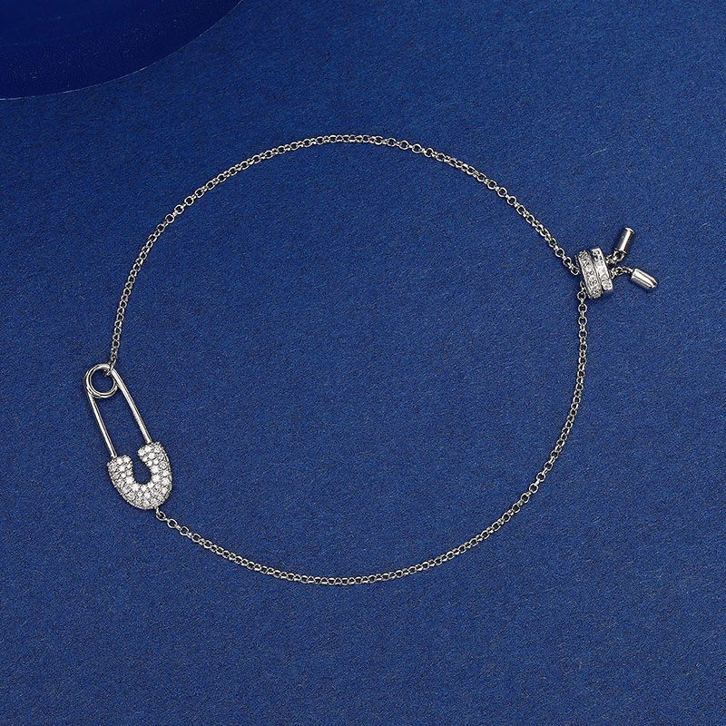 个性简约别针手链ins小众设计首饰品礼物送女友AB4094OX（香港仓发货） 商品