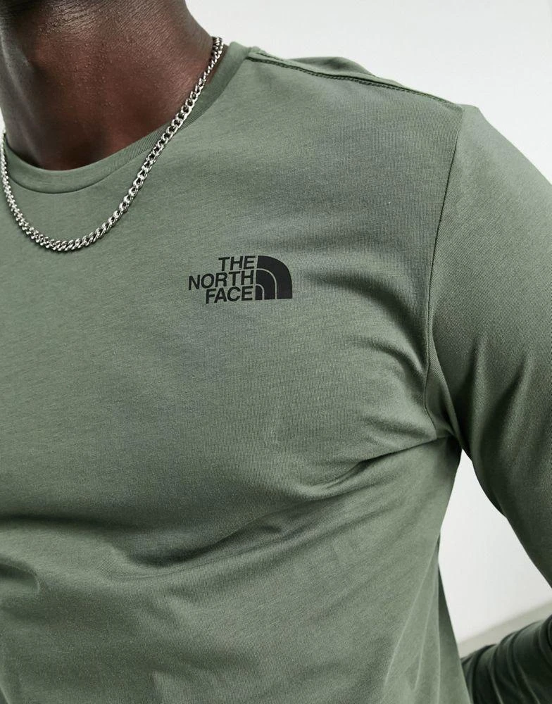 商品The North Face|The North Face Easy chest print long sleeve t-shirt in khaki,价格¥358,第3张图片详细描述