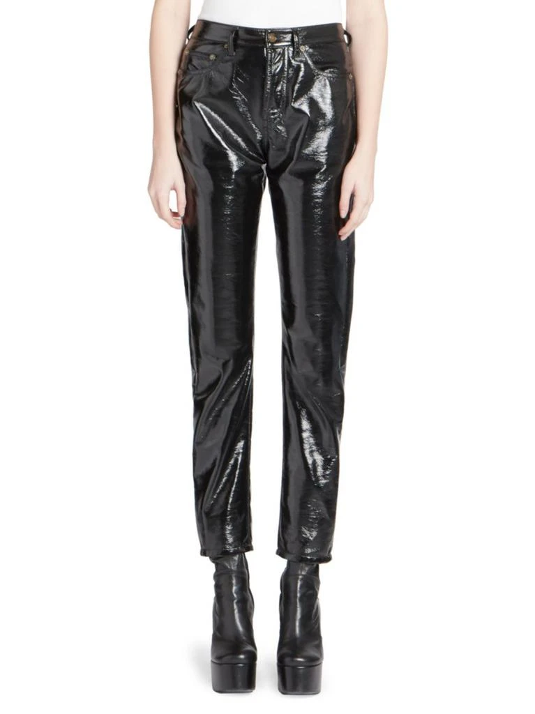 商品Yves Saint Laurent|Patent Denim Pants,价格¥1595,第2张图片详细描述