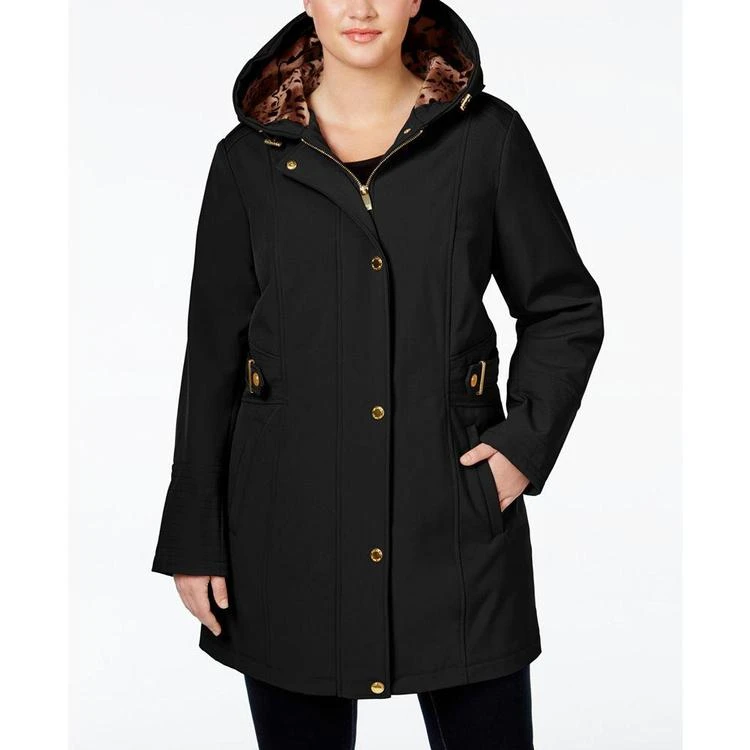 商品Via Spiga|Plus Size Water-Repellent Hooded Raincoat,价格¥1196,第1张图片