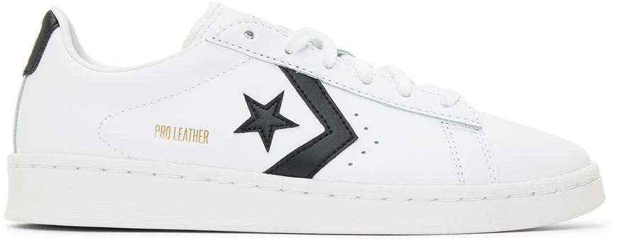 商品Converse|White & Black Pro Leather OX Low Sneakers,价格¥351,第1张图片