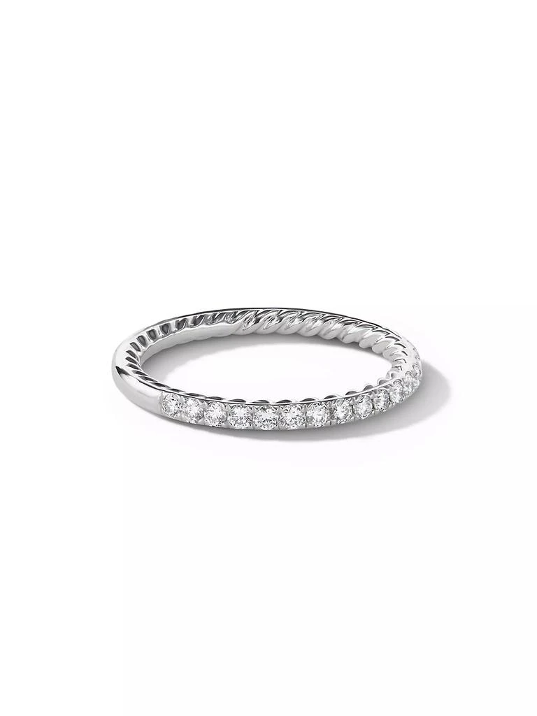 商品David Yurman|DY Eden Partway Band Ring in Platinum,价格¥13488,第1张图片