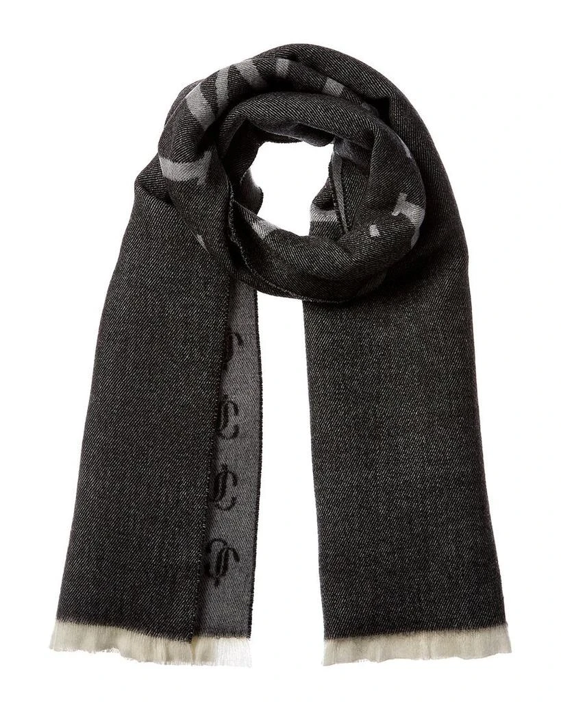 商品Jimmy Choo|Jimmy Choo JC Monogram Wool Scarf,价格¥2114,第1张图片