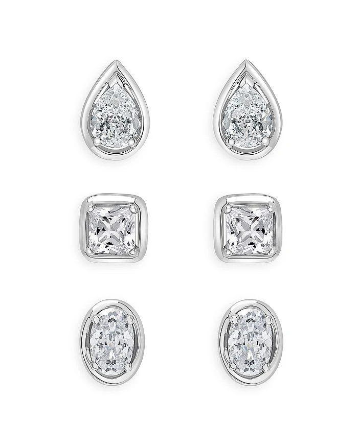 商品Bloomingdale's|Princess Cut Diamond Stud Earrings in 14K White Gold, 0.33 ct. t.w. - Exclusive,价格¥6179,第1张图片