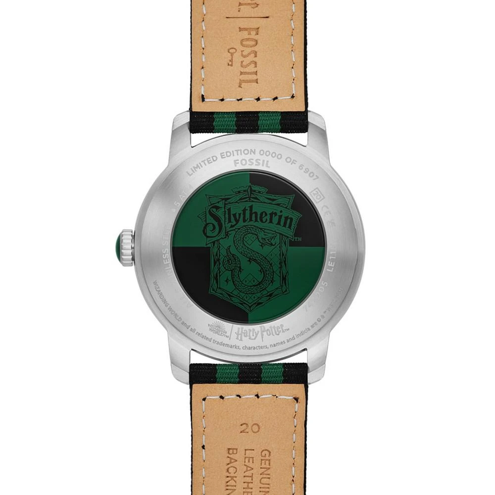 商品Fossil|Unisex Limited Edition Harry Potter Slytherin Black Green Nylon Strap Watch, 40mm,价格¥999,第4张图片详细描述