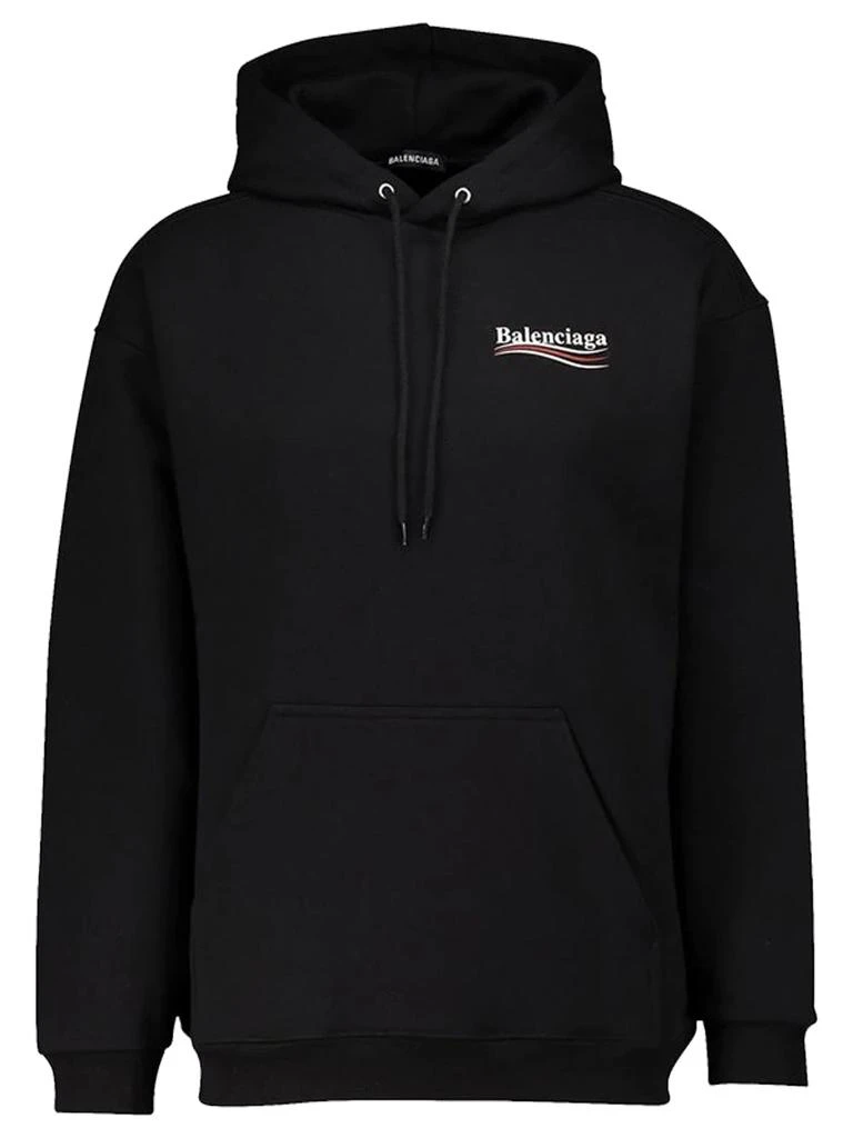 商品Balenciaga|BALENCIAGA Medium Fit Hoodie Black/White,价格¥7971,第1张图片
