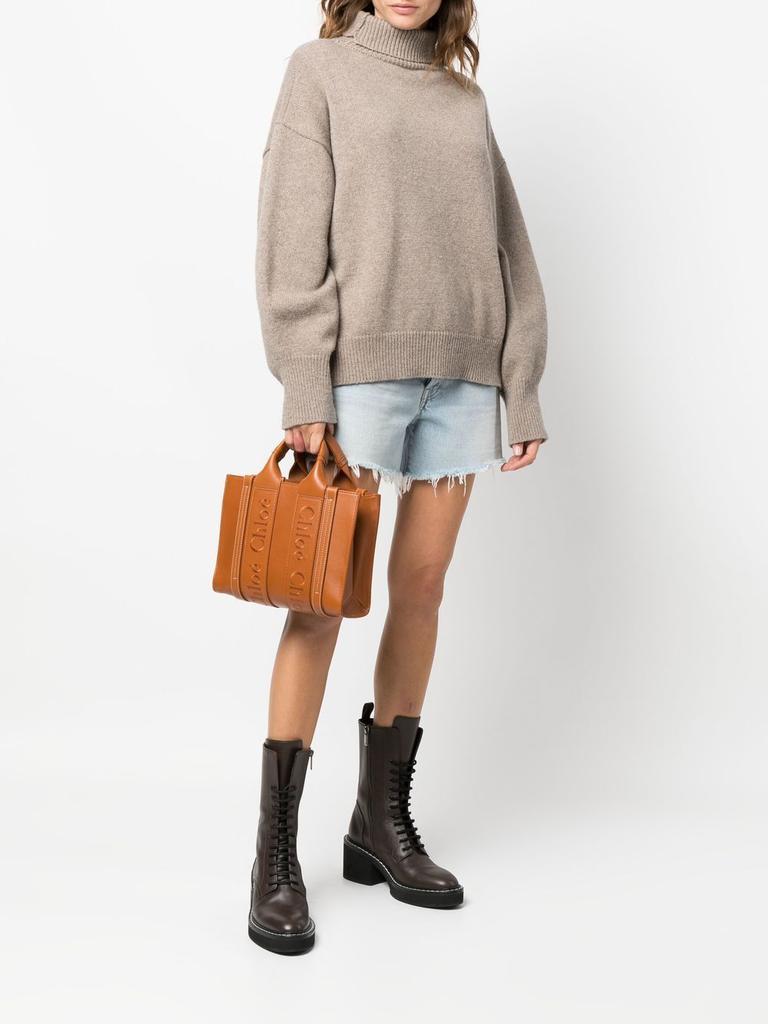 商品Chloé|CHLOÃ - Woody Leather Tote Bag,价格¥9966,第5张图片详细描述