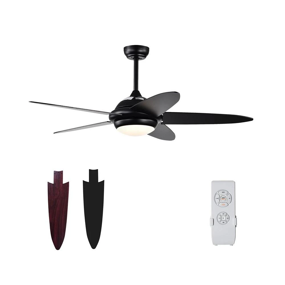 商品Costway|52'' Ceiling Fan with LED Lights & Remote Control 1/2/4/8H Timer & 3 Fan Speeds,价格¥840,第1张图片