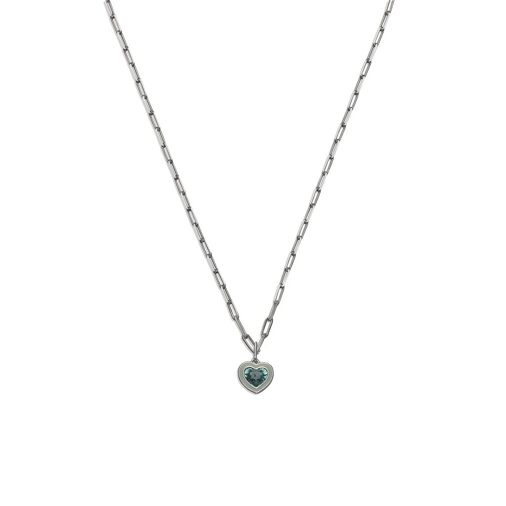 商品Coach|Crystal Heart Short Pendant Necklace,价格¥501,第1张图片