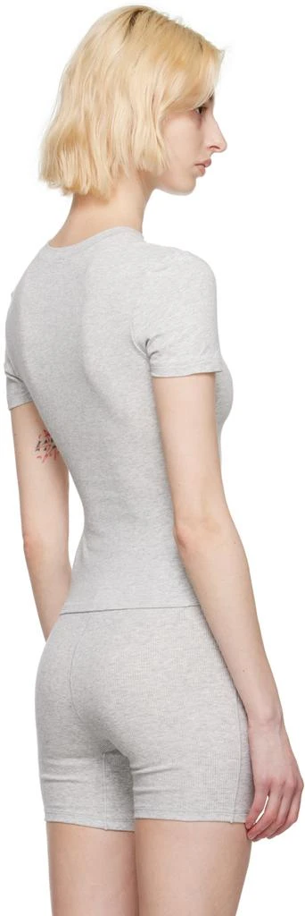 商品SKIMS|Gray Cotton Jersey T-Shirt,价格¥469,第3张图片详细描述