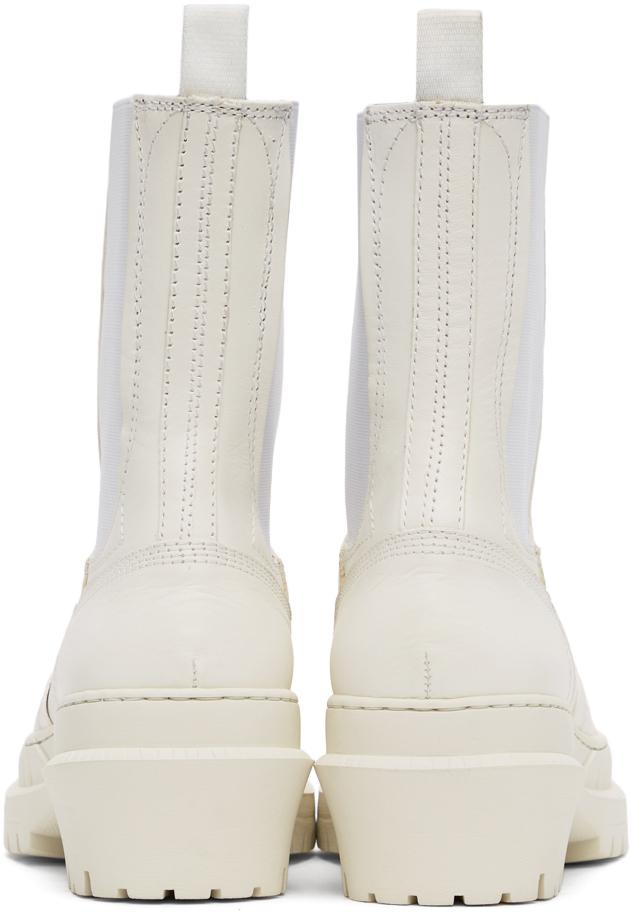 White Leather Chelsea Boots商品第4张图片规格展示