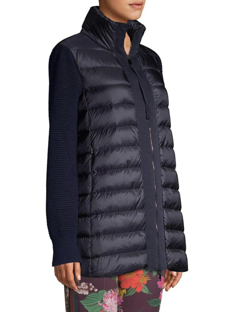 商品Moncler|Mixed Media Long Sleeve Quilted Cardigan Jacket,价格¥6515,第3张图片详细描述