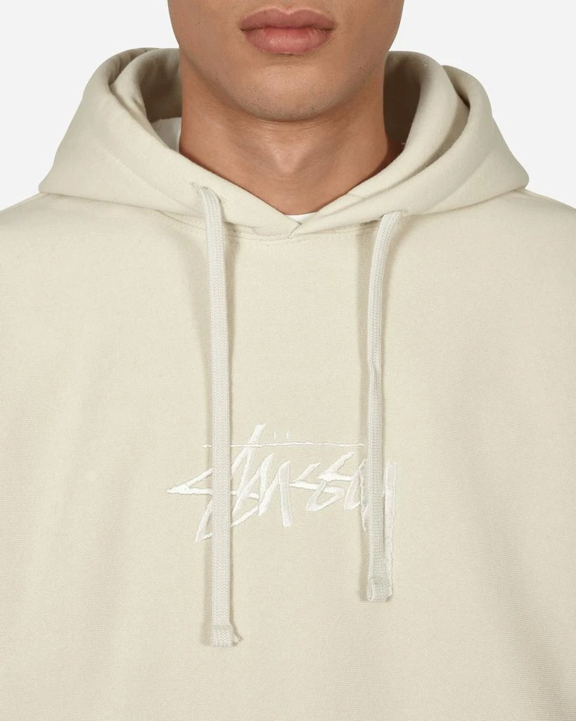 商品STUSSY|Stock Logo Applique Hooded Sweatshirt Beige,价格¥1079,第5张图片详细描述