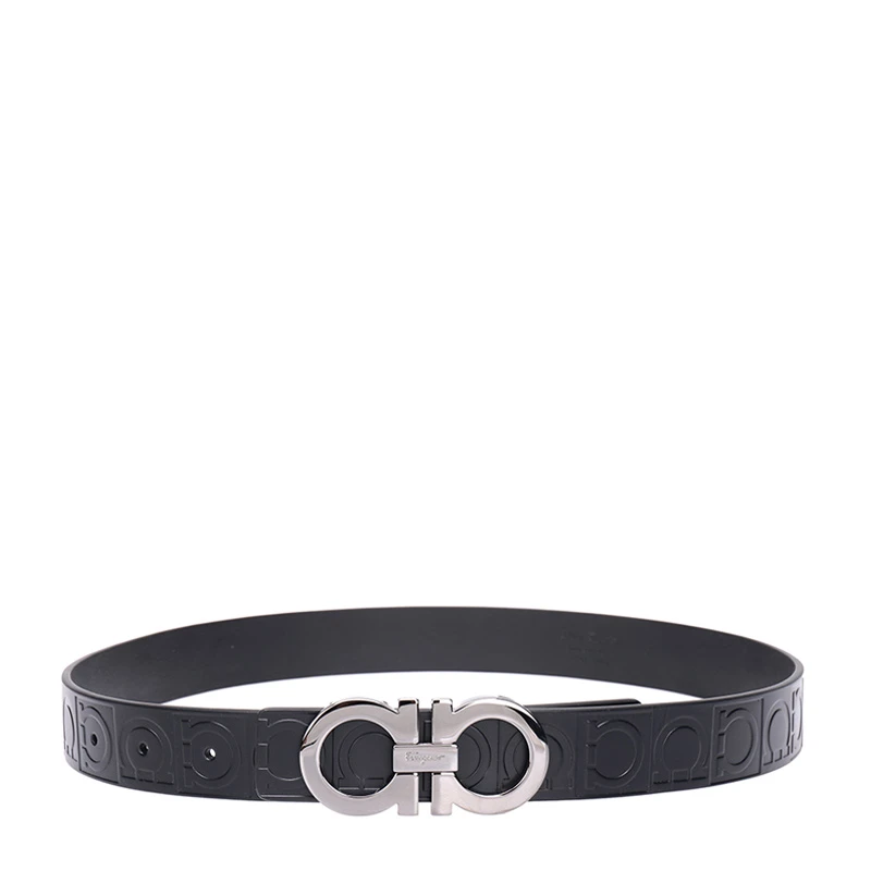 Salvatore Ferragamo 菲拉格慕 男士黑色皮革腰带 67-9169-0587182【包装随机，部分无包装盒】 商品