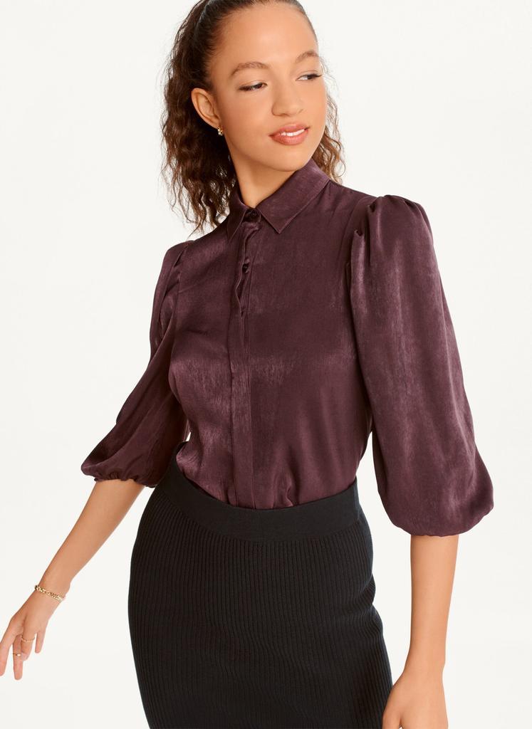 商品DKNY|Puff Sleeve Blouse,价格¥666,第5张图片详细描述