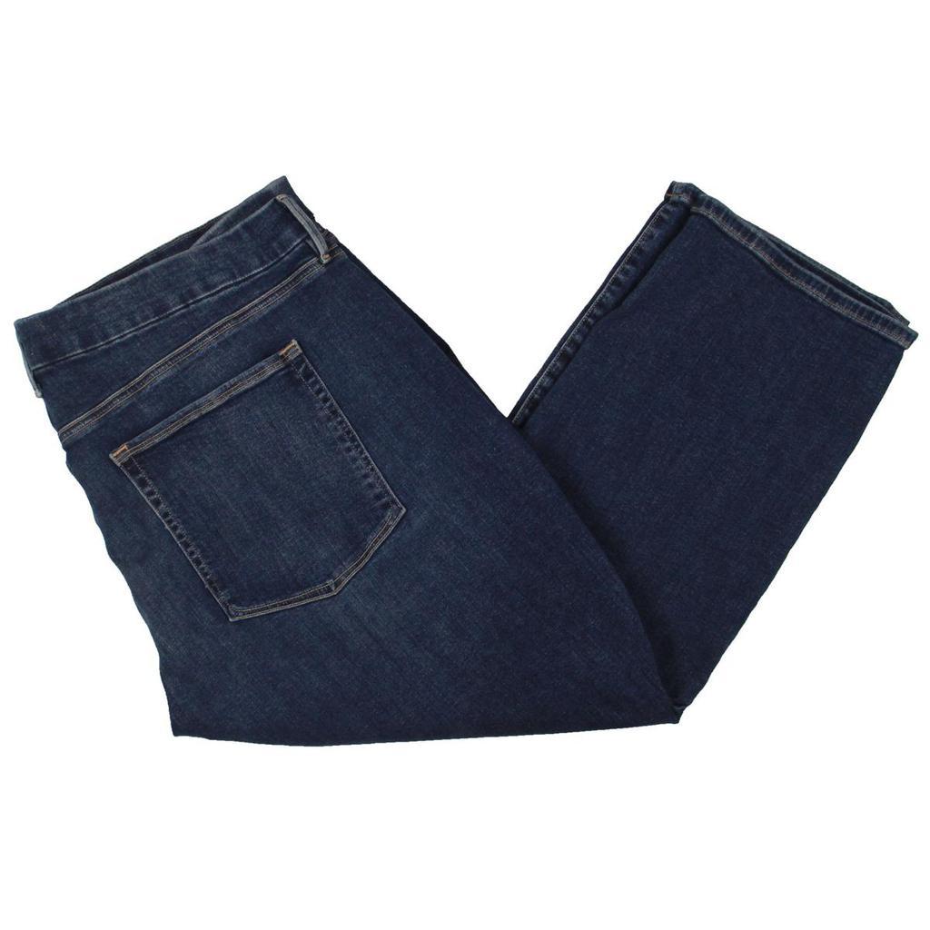 商品Good American|Good American Womens Plus Plain Pocket Stretch Straight Leg Jeans,价格¥331,第4张图片详细描述