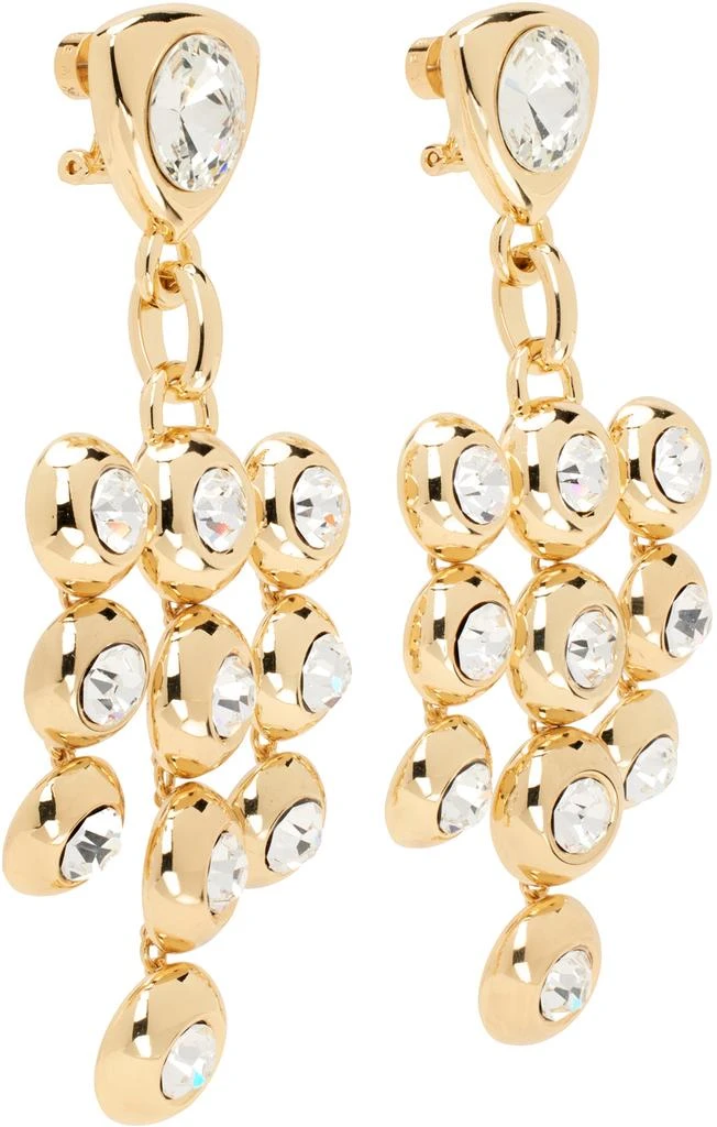 商品AREA|Gold Crystal Chandelier Earrings,价格¥841,第2张图片详细描述