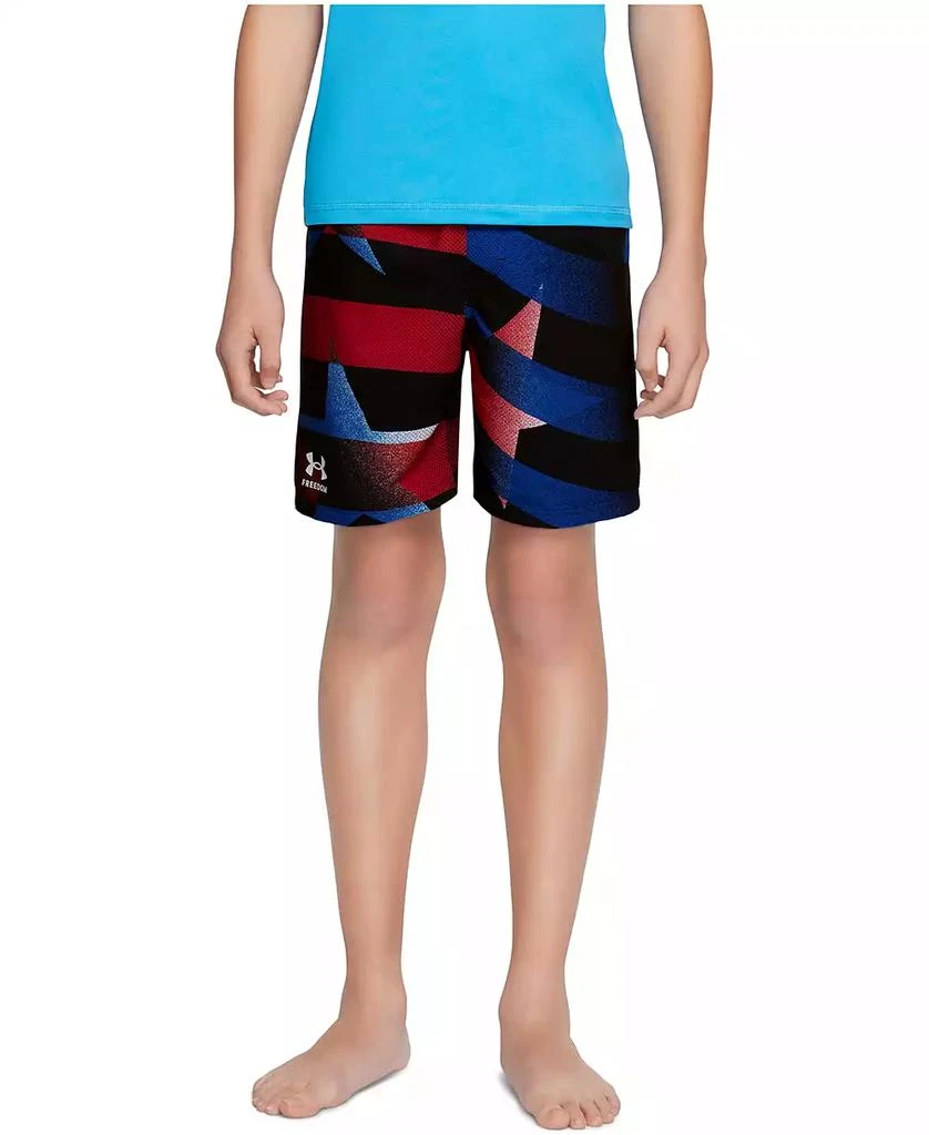 商品Under Armour|Big Boys UA Flag Streamer Drawstring Volley Swim Shorts,价格¥120,第3张图片详细描述