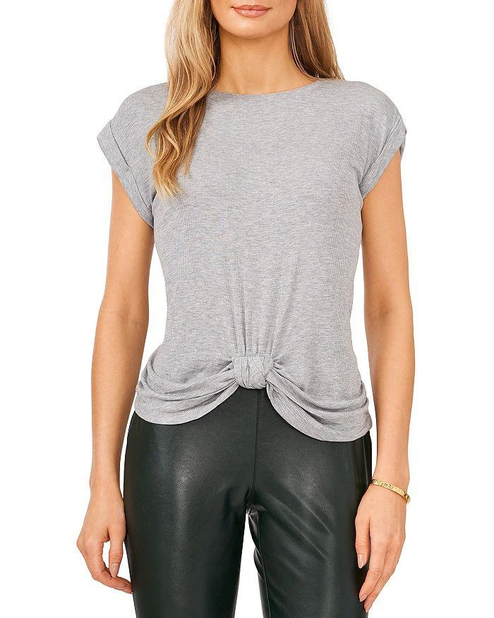 商品Vince Camuto|Knot Front Rib Tee,价格¥219,第1张图片