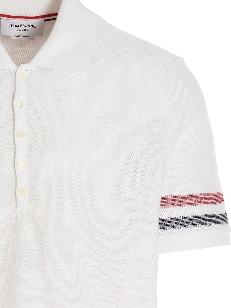 商品Thom Browne|Thom Browne Logo Patch Striped Polo Shirt,价格¥3409,第3张图片详细描述