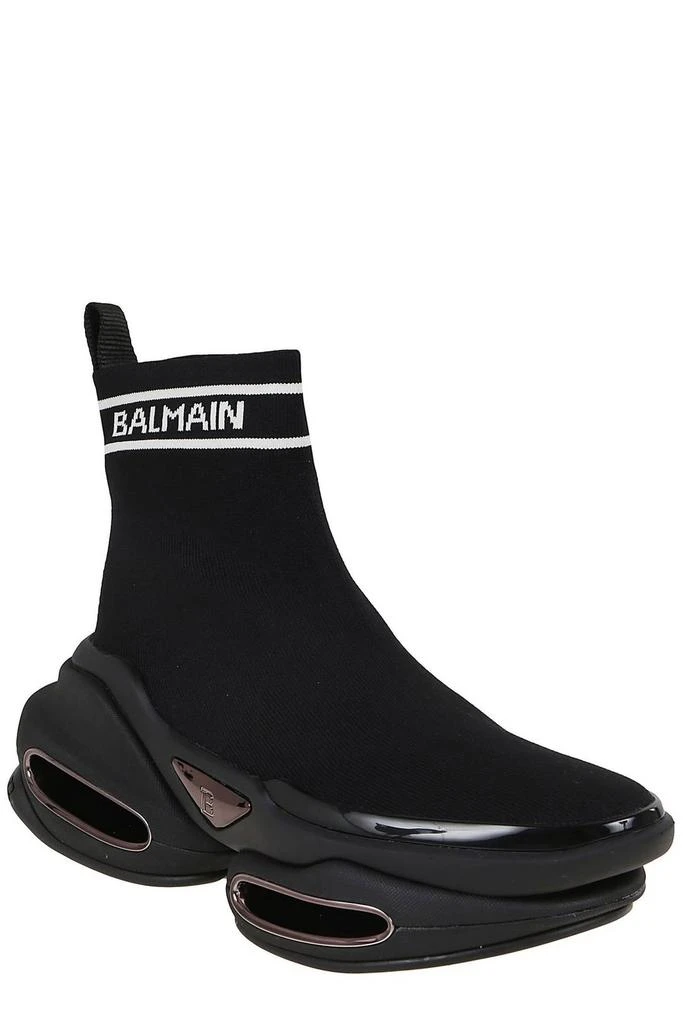 商品Balmain|Balmain Logo Detailed Lace-Up Sneakers,价格¥4580,第2张图片详细描述