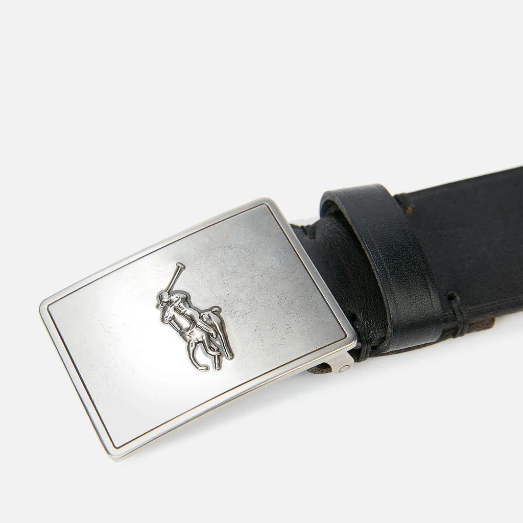 商品Ralph Lauren|Polo Ralph Lauren Men's Plaque Belt - Black,价格¥1080,第3张图片详细描述