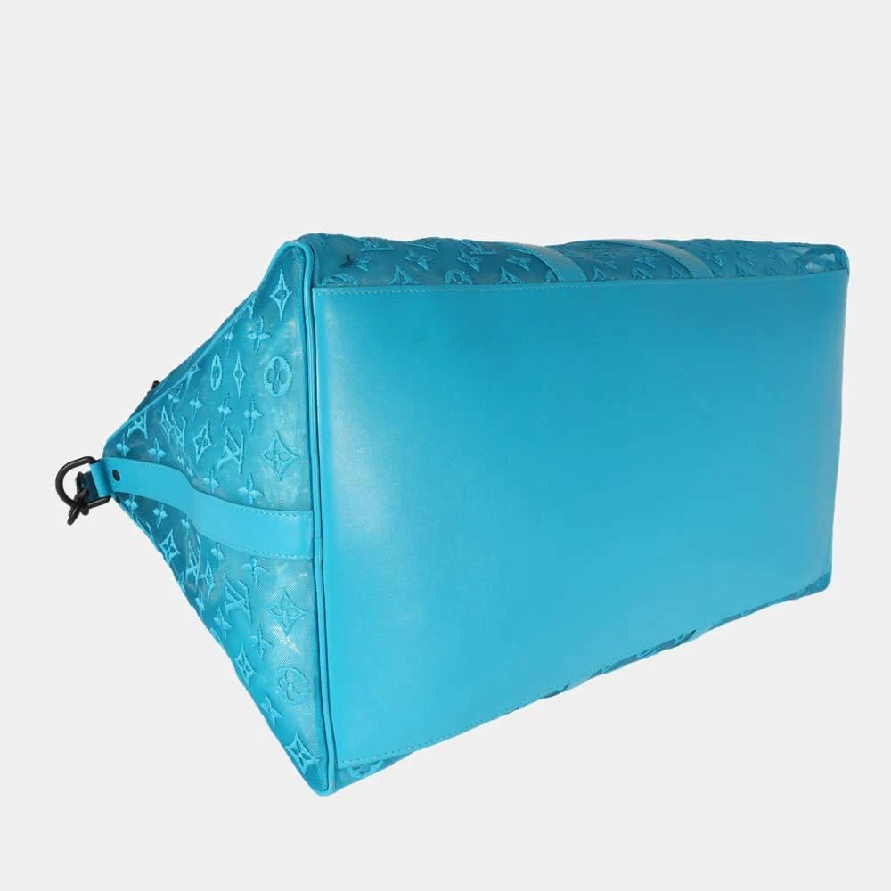 Louis Vuitton Blue Monogram Mesh Triangle Keepall Bandouliere 50 Suitcase Bag  商品