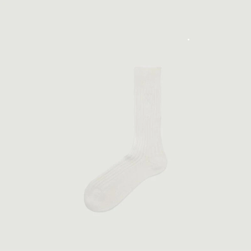 商品AMI|Pair of plain cotton blend socks OFF WHITE AMI PARIS,价格¥213,第1张图片