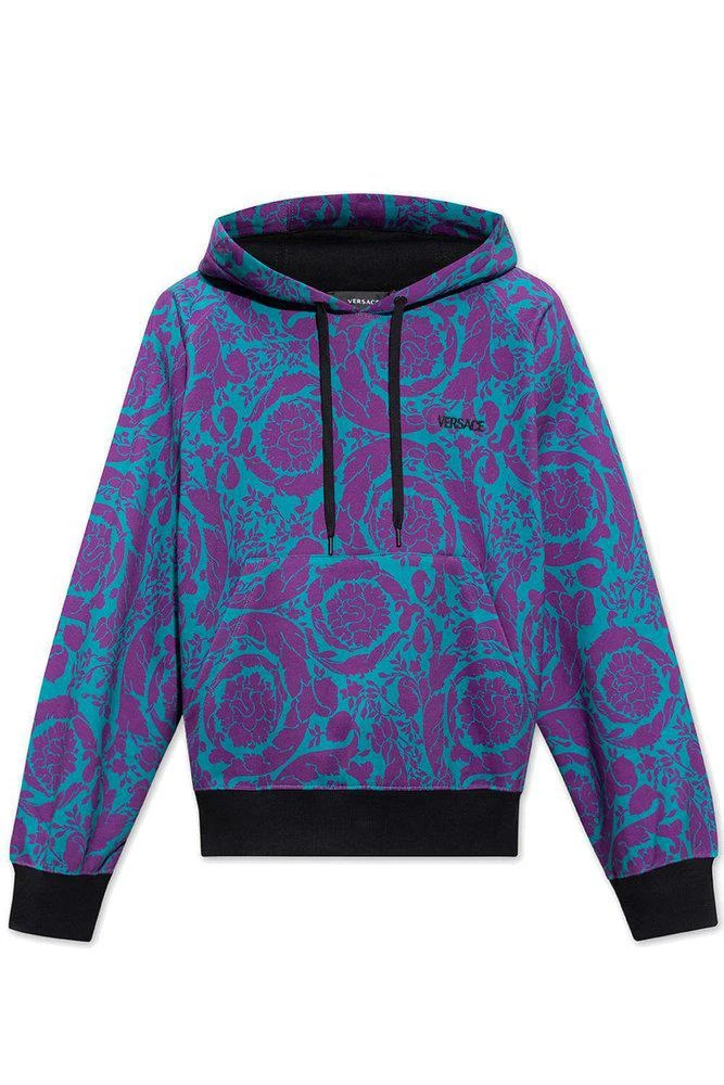 商品Versace|Versace Baroque Pattern Drawstring Hoodie,价格¥4325,第1张图片