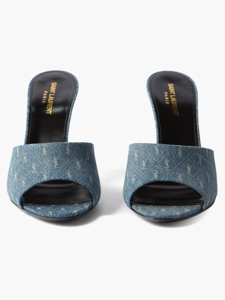 商品Yves Saint Laurent|La 16 95 YSL-monogram denim mules,价格¥7519,第5张图片详细描述