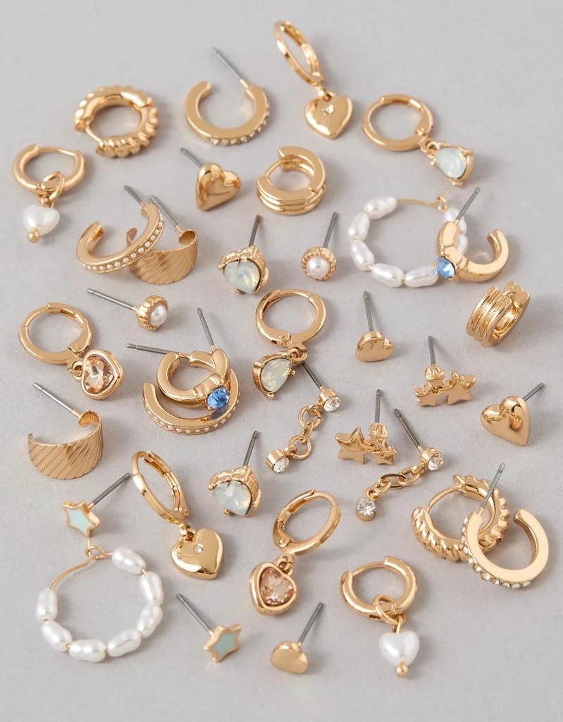 商品AE|AEO Heart & Pearl Earrings 18-Pack,价格¥134,第2张图片详细描述