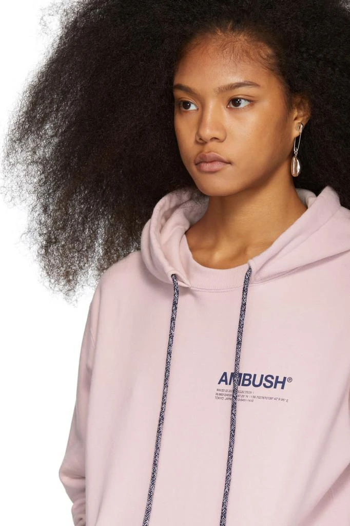 商品Ambush|SSENSE Exclusive Pink Logo Hoodie,价格¥1950,第4张图片详细描述