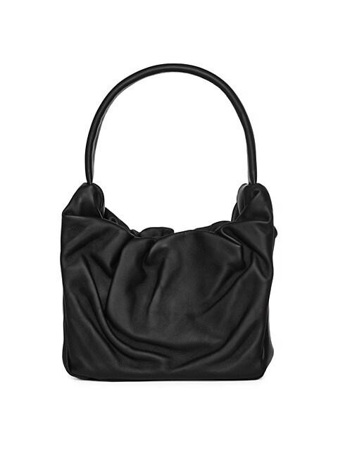 Felix Ruched Leather Top Handle Bag商品第3张图片规格展示