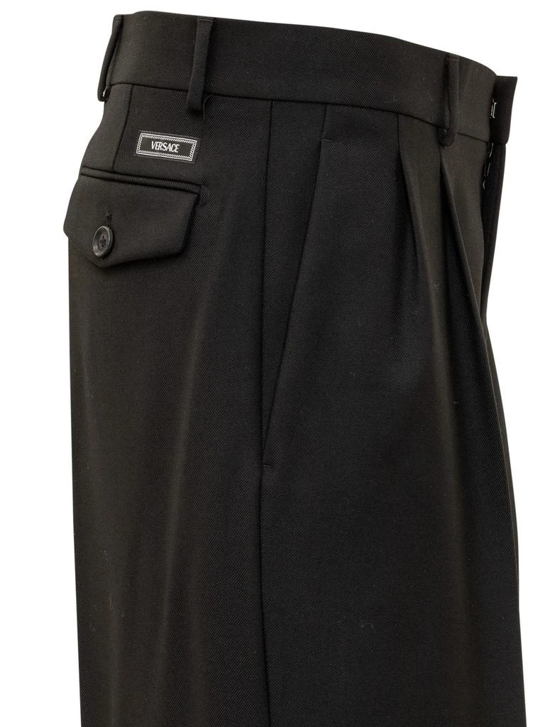 商品Versace|Versace Logo-Patch Tailored Trousers,价格¥4638,第4张图片详细描述