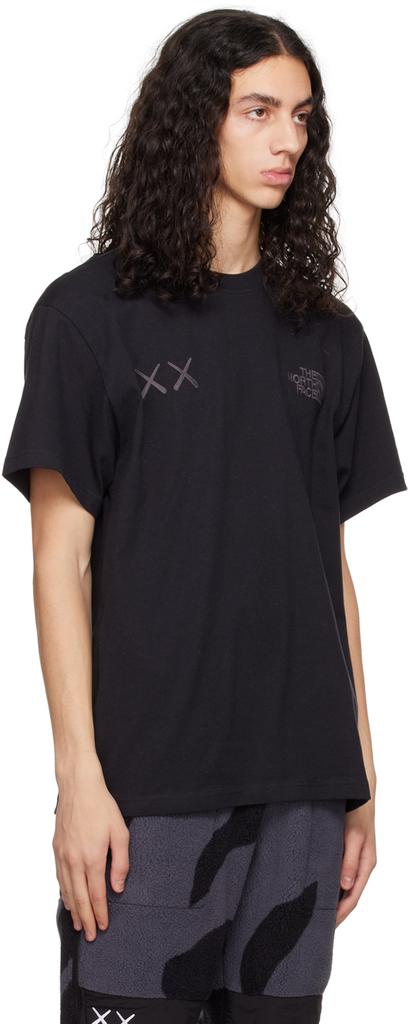 Black KAWS Edition Embroidered T-Shirt商品第2张图片规格展示